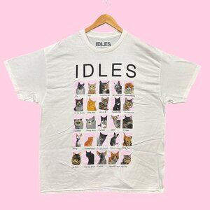 Idles Crawler Cat Chart Post Punk Band Tee XL